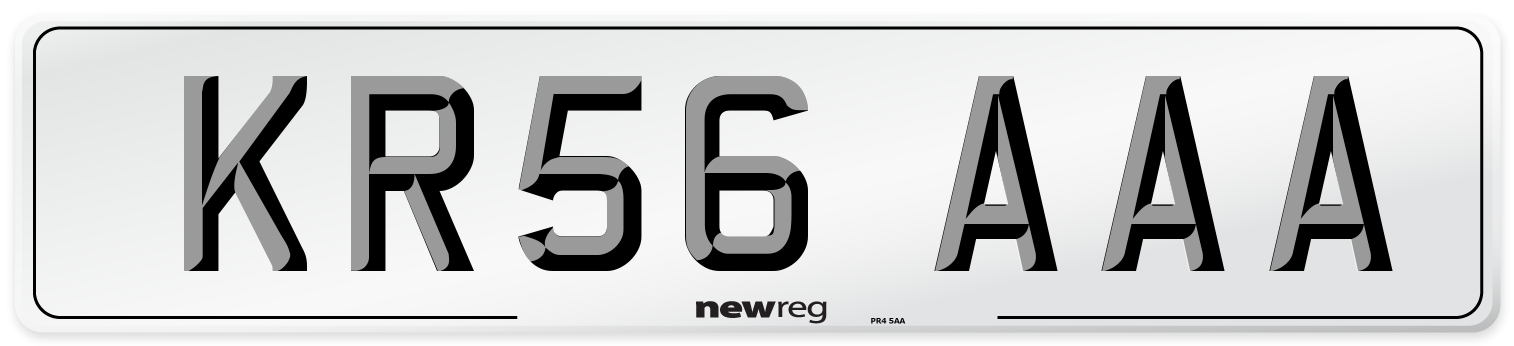 KR56 AAA Number Plate from New Reg